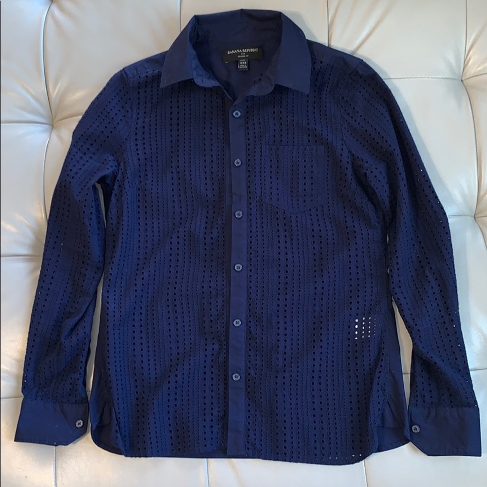 Banana Republic Navy Shirt SIZE : XS